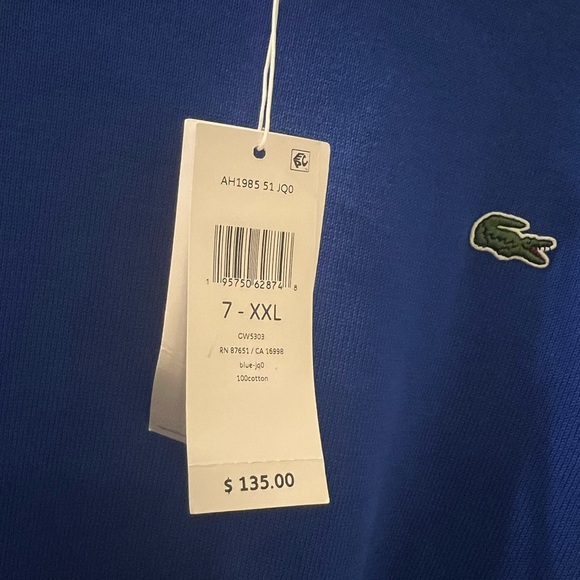 Lacoste Men's Organic Cotton Crew Neck Sweater - Picture 8 of 9